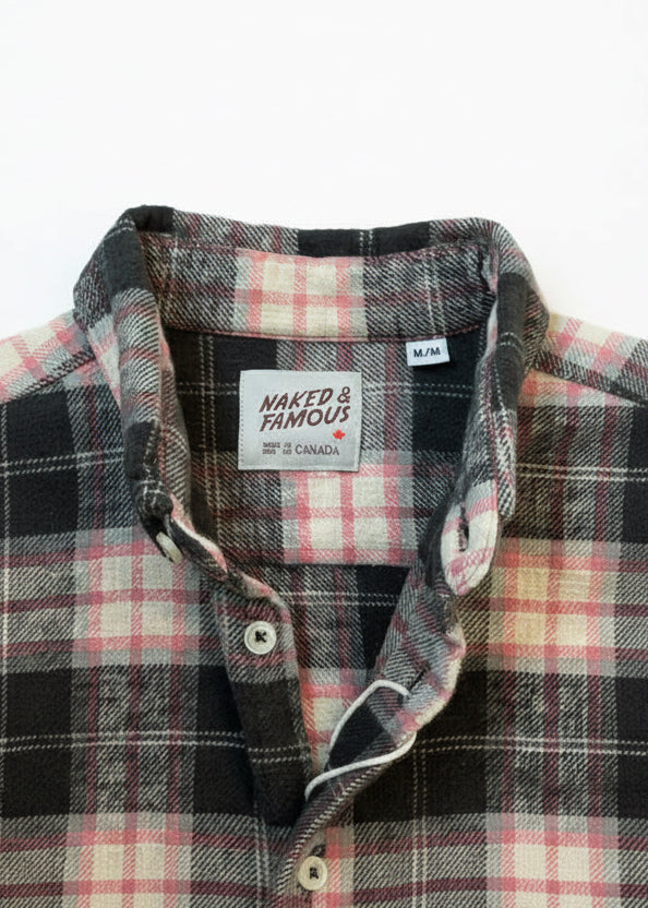 Tweedy Cotton Vintage Brushed Flannel Brown / Size M