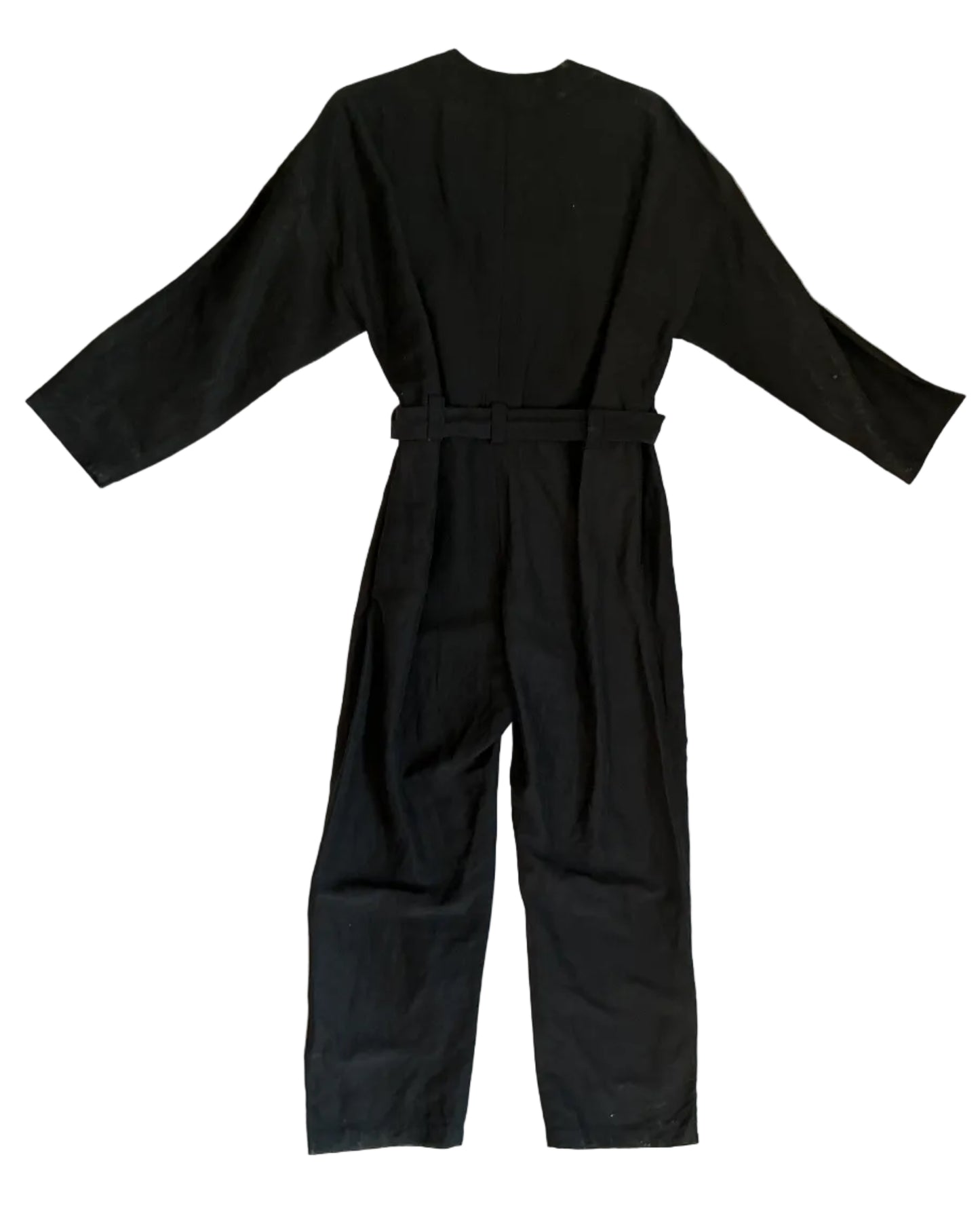 Relaxed Linen Belted Jumpsuit / Size 8