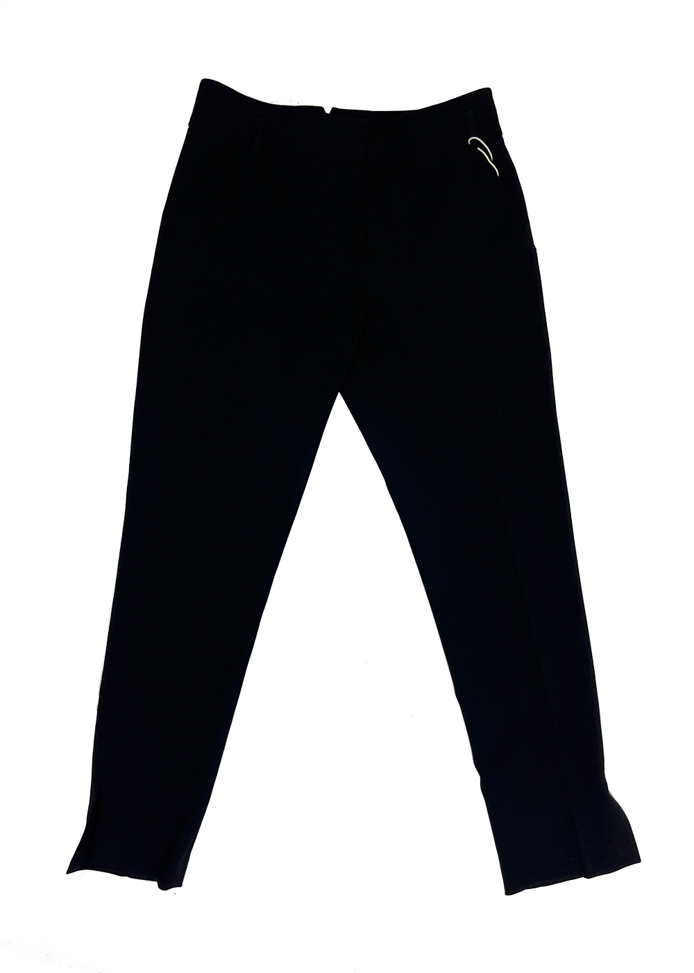 Slim Leg Crepe Pant Black / Size 8