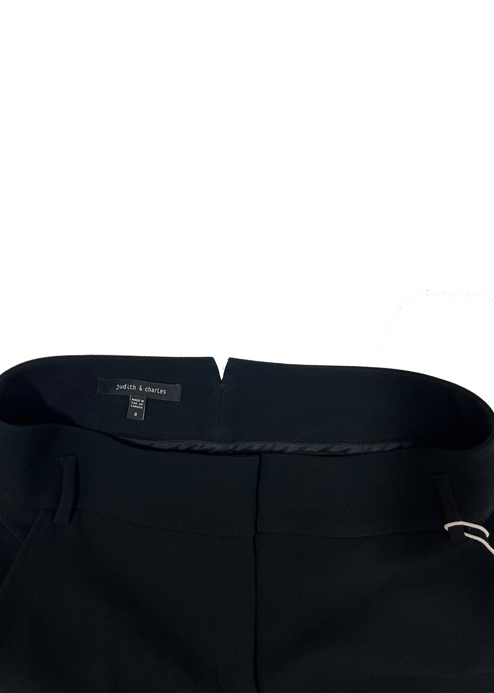 Slim Leg Crepe Pant Black / Size 8